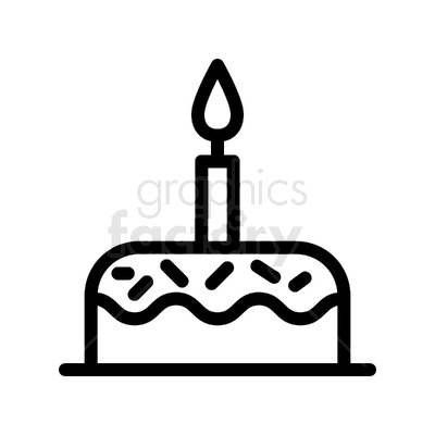 vector graphic of birthday cake icon design