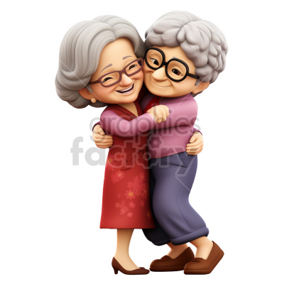 older ladies hugging each other