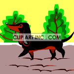 animated dachshund walking clipart. Royalty-free image # 119340