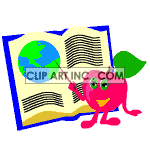  education school teaching teacher teachers book books apple apples  education024yy.gif Animations 2D Education 