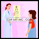   nurse medical hospital care health eye chart exam Animations 2D Medical 