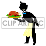   jobs037.gif Animations 2D People Shadow animated cook cooks serving chicken hot food dinner 