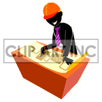  Animations 2D People Shadow Animated architect looking over blueprints builder blueprint architecture architects