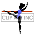 clipart - Animated ballerina warming up..