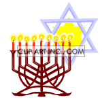 Animated hanukkah candelabra. clipart. Commercial use image # 122854