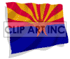 3D animated Arizona flag clipart. Commercial use image # 123727