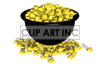 3D pot of gold clipart. Commercial use image # 123815