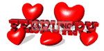 animated Februrary with hearts background. Royalty-free background # 123828