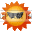 Small animated sun with sunglasses