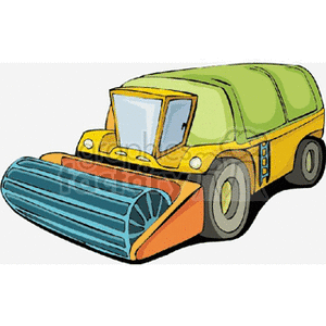 clipart - Combine Going To Harvest.