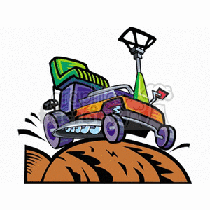 clipart - Riding lawnmower .