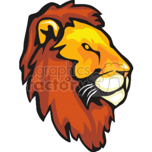 Majestic male lion with full mane clipart. Royalty-free image # 129583