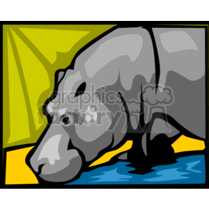Close-up of Hippo clipart. Royalty-free image # 129598
