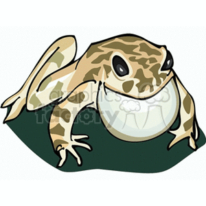 Large brown spotted frog clipart. Commercial use image # 129795