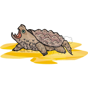 Small alligator snapping turtle  clipart. Royalty-free image # 129945