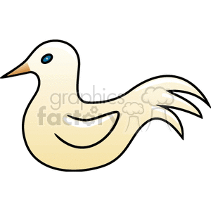 Off-white dove clipart. Commercial use image # 130332