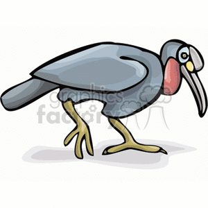 Horned crow, black  clipart. Royalty-free image # 130463
