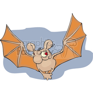 Cartoon bat with red eyes clipart. Royalty-free image # 130828
