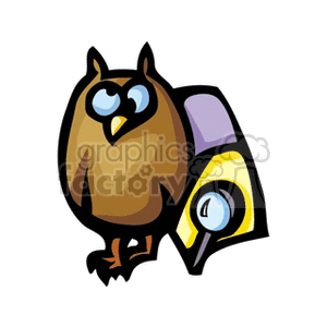 Cross-eyed cartoon owl clipart #130877 at Graphics Factory.