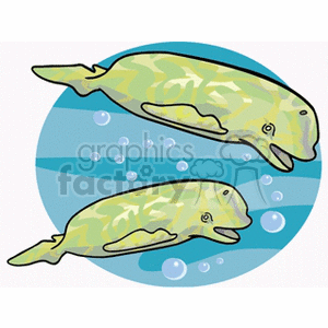 baby whales underwater clipart. Royalty-free image # 132564