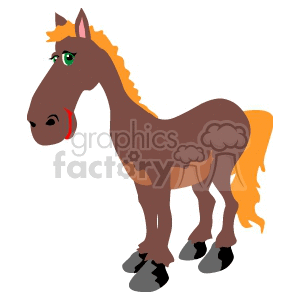 cartoon horse clipart. Commercial use image # 132826
