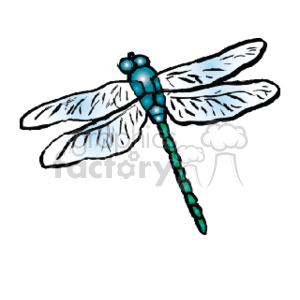 bluegreen_dragonfly clipart. Royalty-free image # 132876