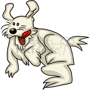 clipart - Running panting dog.