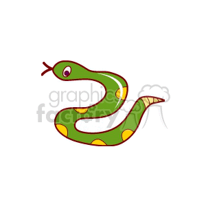 cartoon green snake clipart. Commercial use image # 133543