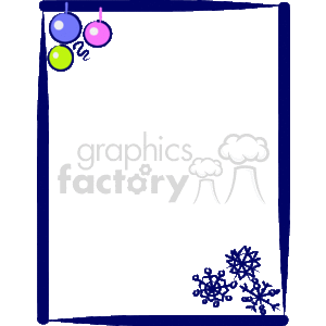 Snowflake and balloon border clipart. Royalty-free image # 133823