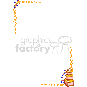 Party border with a cake clipart. Royalty-free image # 133878