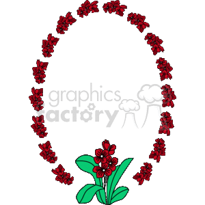 Red pansy border and frame clipart. Commercial use image # 133893