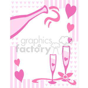   border borders frame frames wedding weddings marriage married just love heart hearts champagne glasses  frames080.gif Clip Art Borders Weddings 