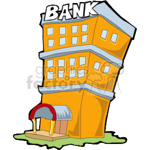Cartoon bank background. Royalty-free background # 134356