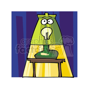 lamp on end table clipart. Commercial use image # 134770