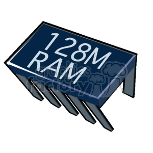 RAM microchip clipart. Commercial use image # 134993