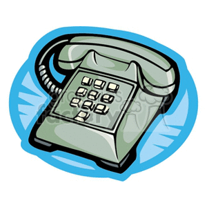 old push button phone clipart. Commercial use image # 135678