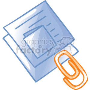 cartoon paper clip clipart. Royalty-free image # 136721