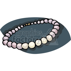clipart - White pearl necklace.