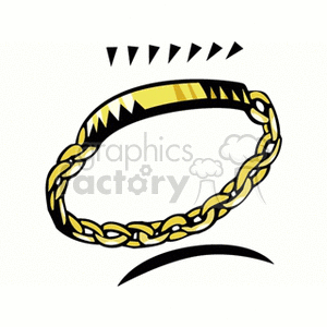 Gold id friendship chain link bracelet  clipart.