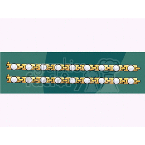 Gold and diamond tennis bracelet clipart. Royalty-free image # 137659