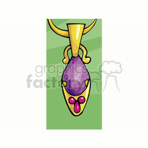 Amethyst and ruby pendant  clipart. Royalty-free image # 137728