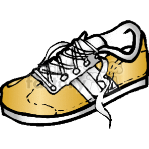 Yellow sneaker clipart. Commercial use image # 138351