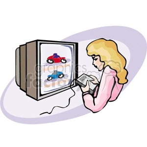 female gamer clipart. Royalty-free image # 140261