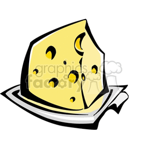 Swiss cheese on a platter