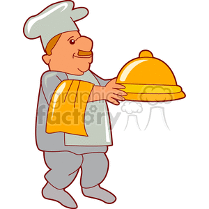   chef cook cooking restaurants chefs restaurant service tray dinner food  chef300.gif Clip Art Food-Drink 