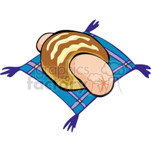 hot dog in a blanket clipart. Commercial use image # 140622