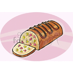 loaf of fruit bread clipart. Commercial use image # 140741