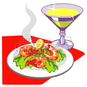  food dinner shrimp   1004food013 Clip Art Food-Drink 