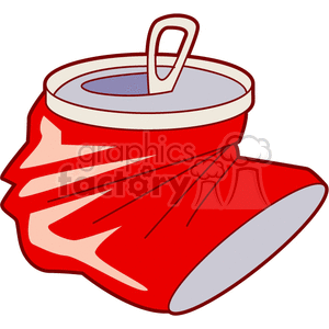   beverage beverages drink drinks can cans soda pop smash crush  can302.gif Clip Art Food-Drink Drinks 