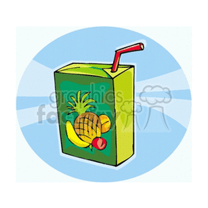 Fruit juice box clipart. Royalty-free image # 141975